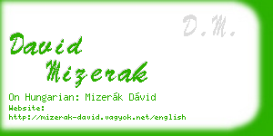 david mizerak business card